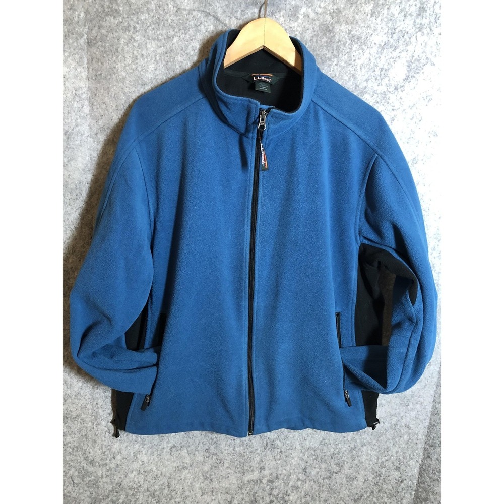 Vintage LL Bean Jacket‎ Mens Medium Blue Fleece Windbloc Warm-Up Made USA 90s